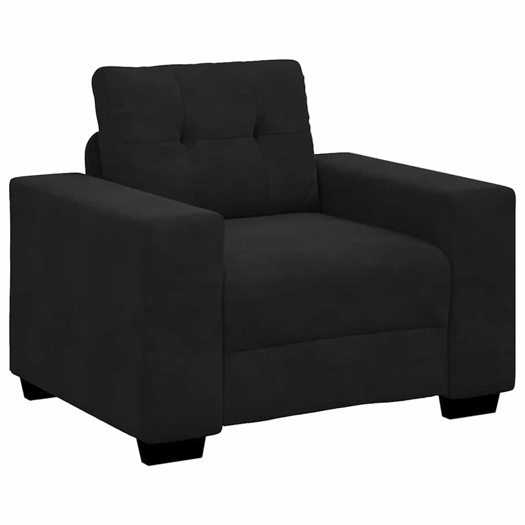 Fauteuil noir 60 cm velours - XIOS