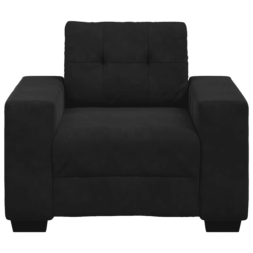 Fauteuil noir 60 cm velours - XIOS