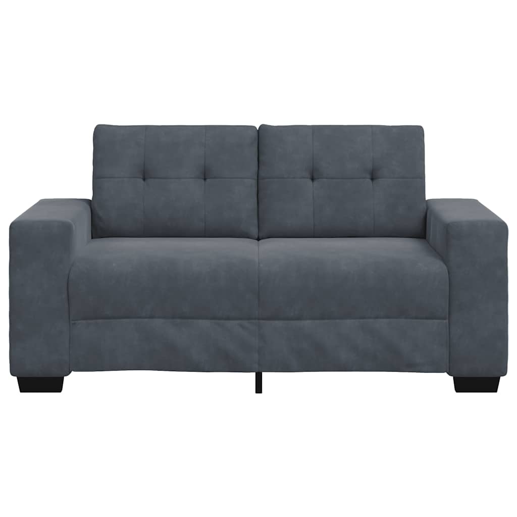 Canapé causeuse gris foncé 160x77x82 cm velours