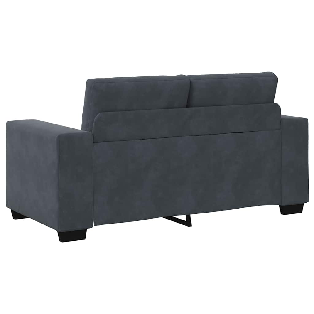Canapé causeuse gris foncé 160x77x82 cm velours