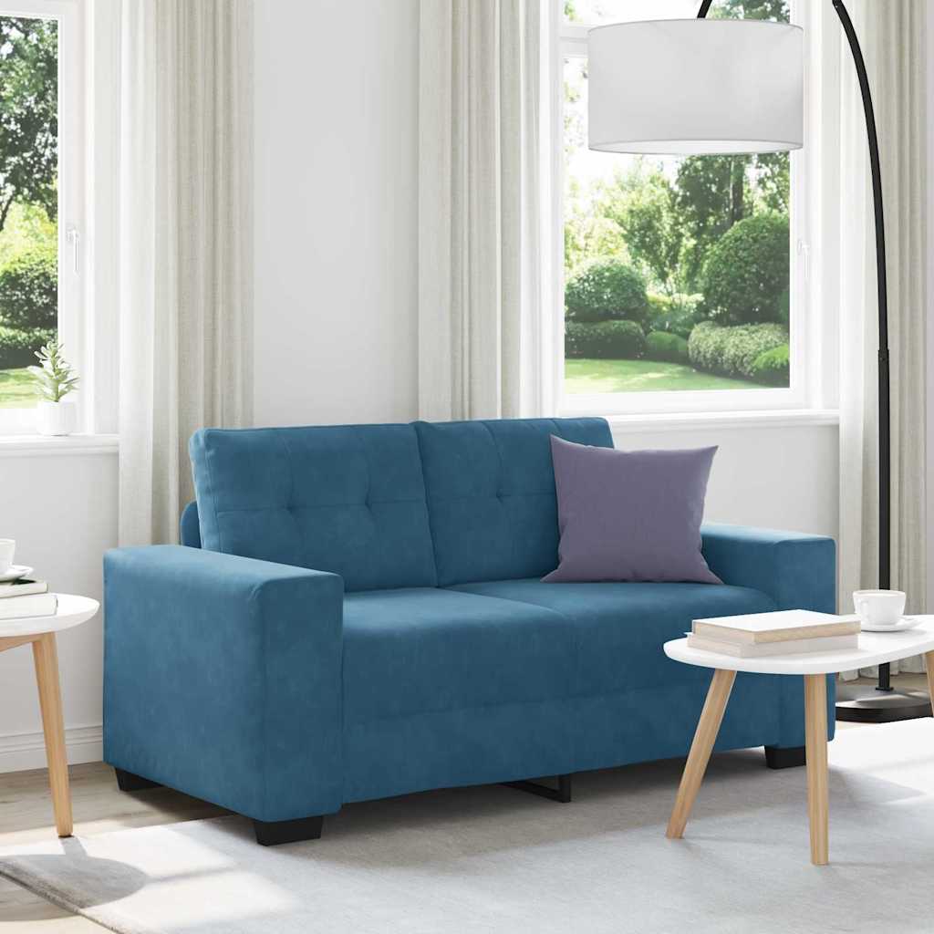 | Canapé Loveseat | avec coussin Bleu Velours - XIOS