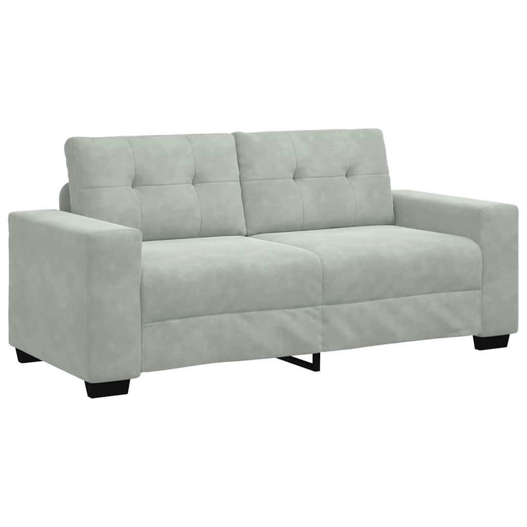 Canapé causeuse gris clair 180x77x82 cm velours