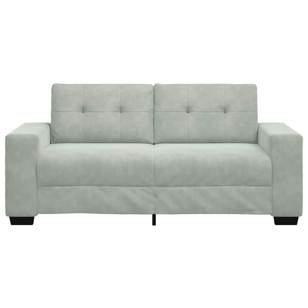 Canapé causeuse gris clair 180x77x82 cm velours
