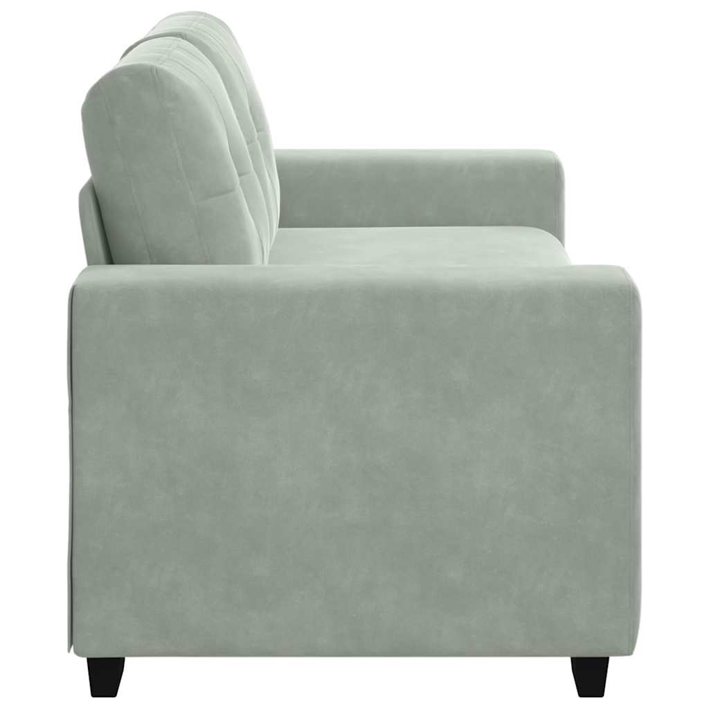 Canapé causeuse gris clair 180x77x82 cm velours