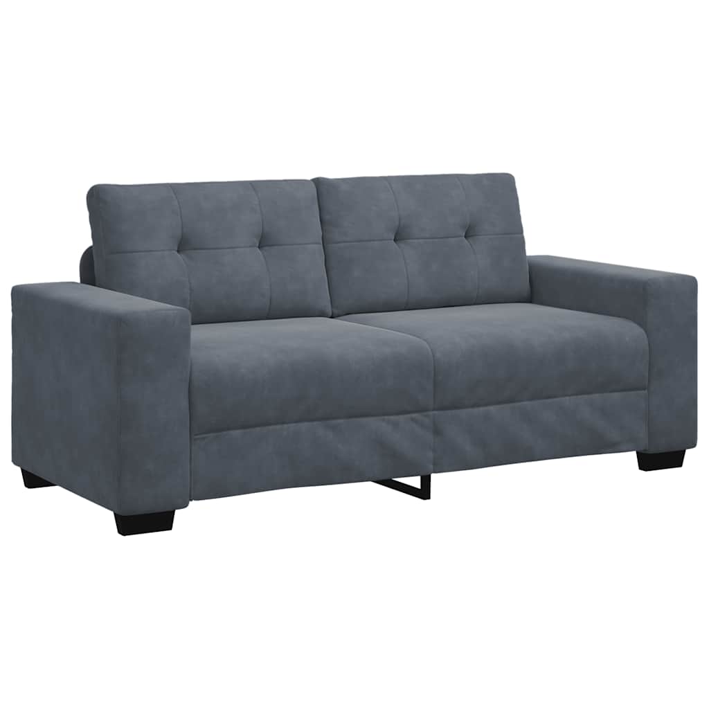 Canapé causeuse gris foncé 180x77x82 cm velours