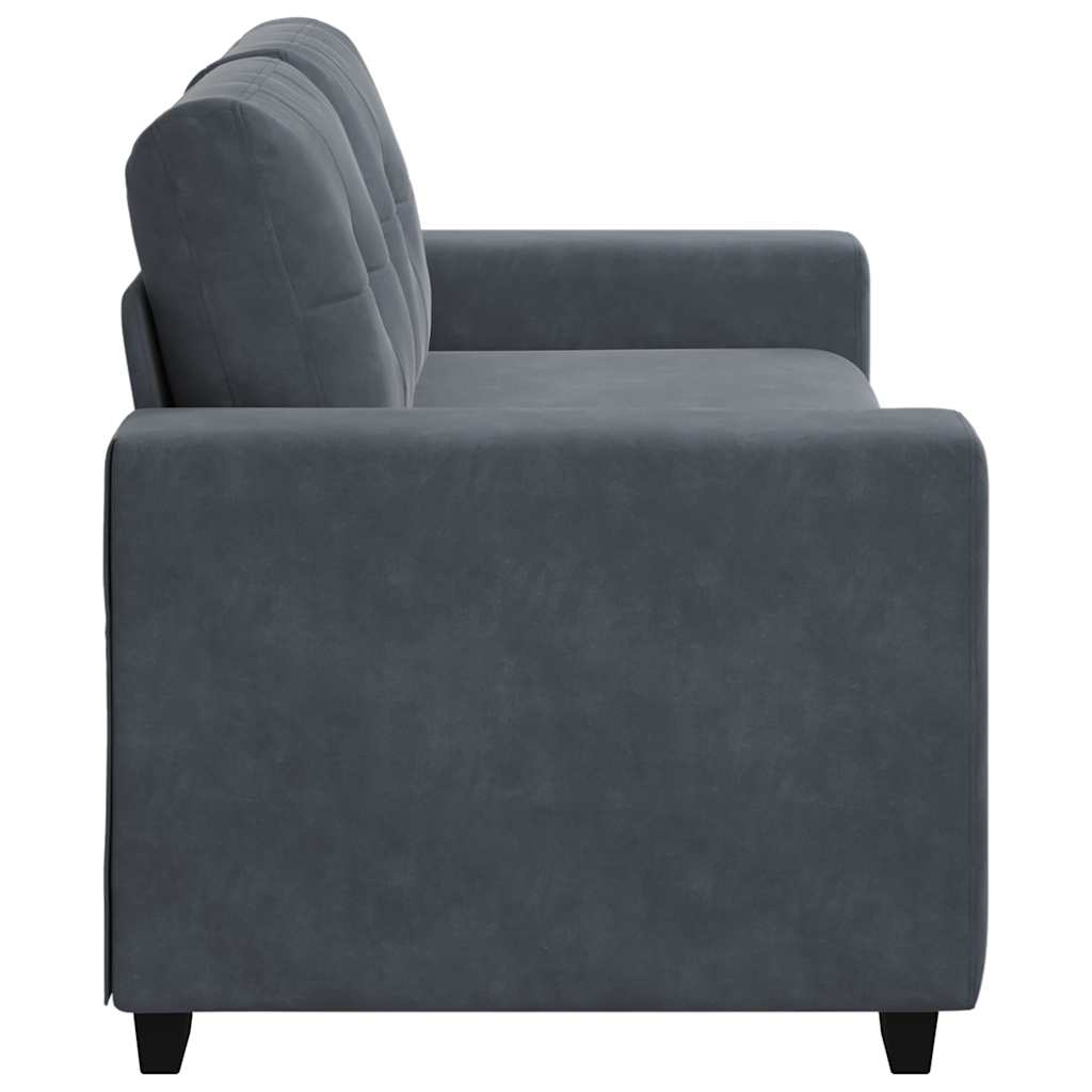 Canapé causeuse gris foncé 180x77x82 cm velours