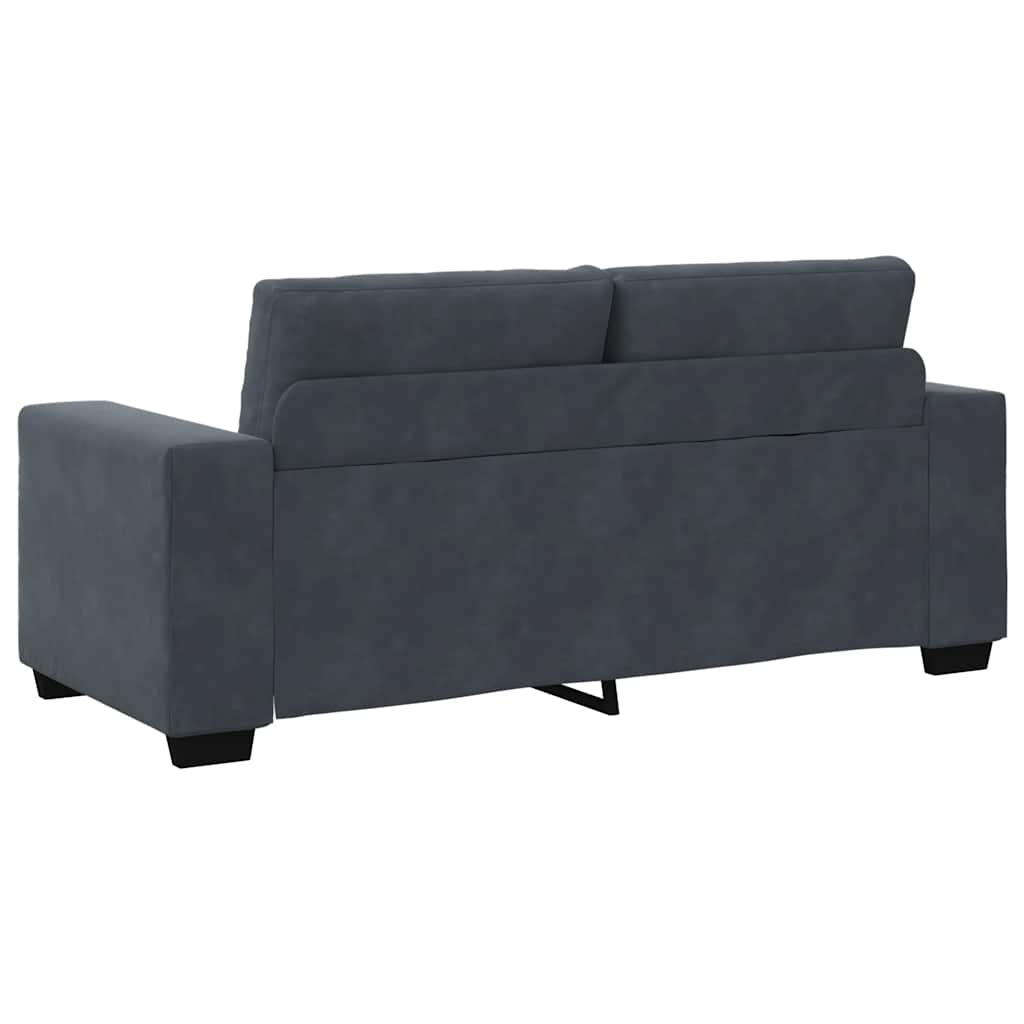 Canapé causeuse gris foncé 180x77x82 cm velours