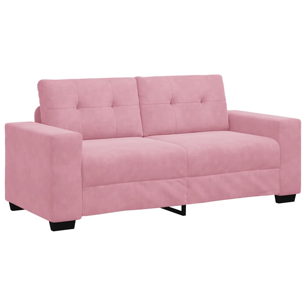 Canapé deux places rose 180x77x82 cm velours - XIOS