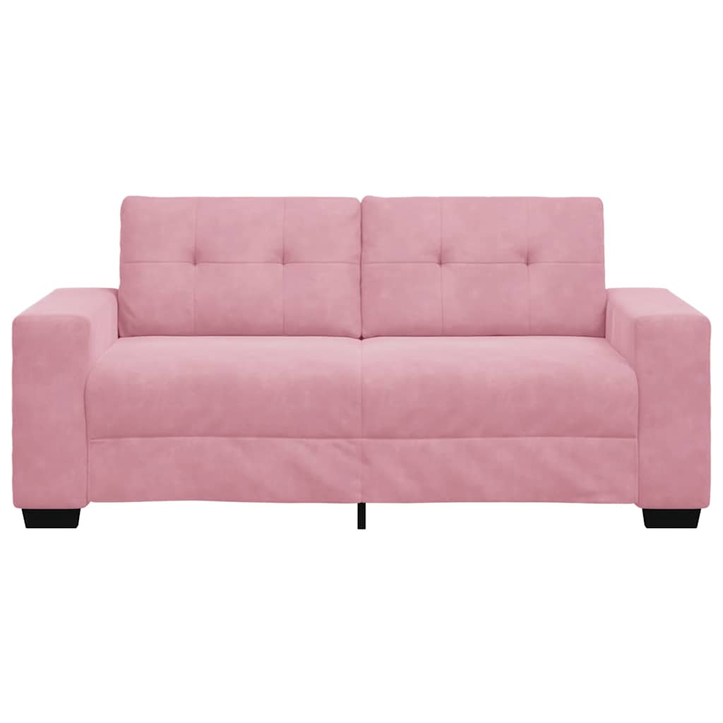 Canapé deux places rose 180x77x82 cm velours - XIOS