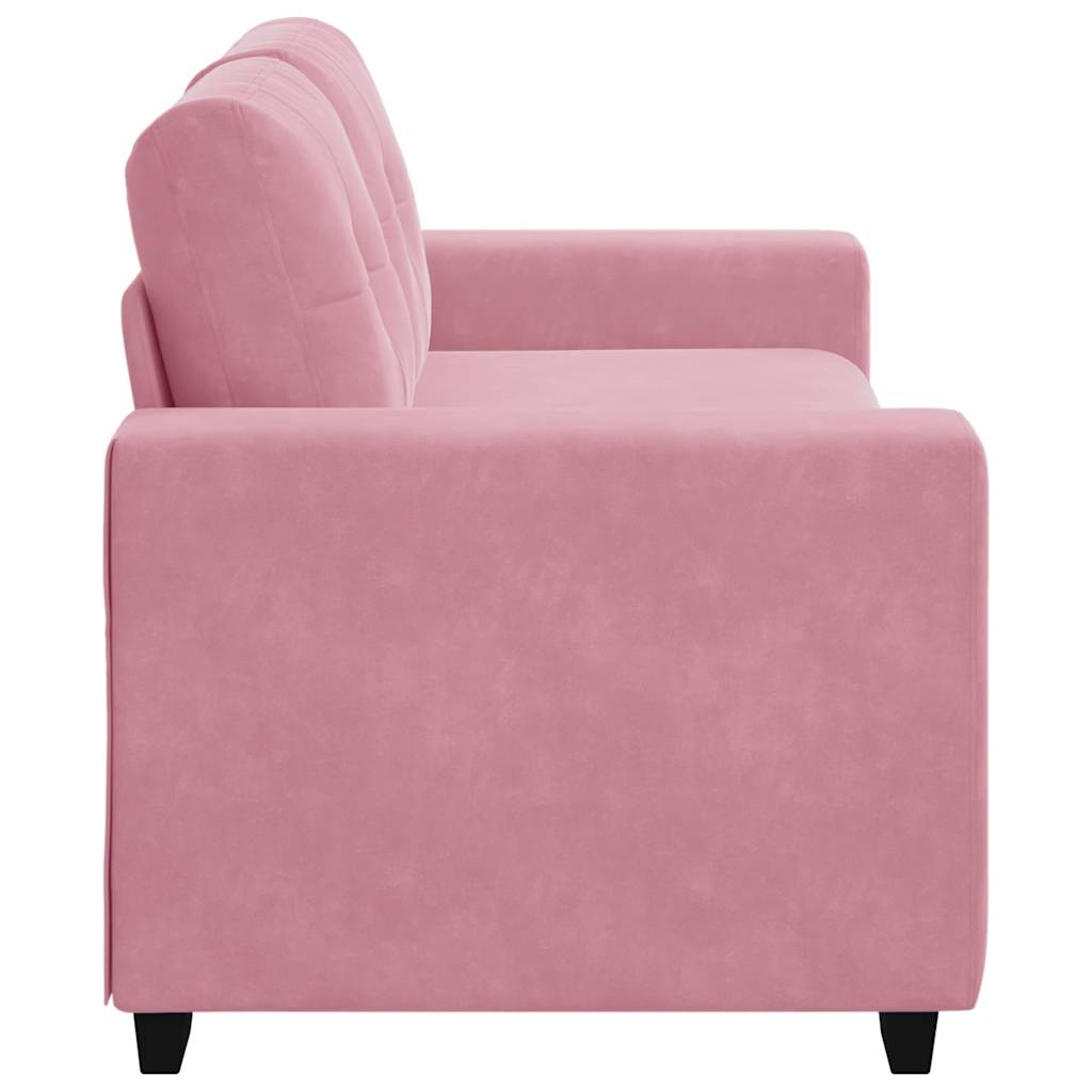 Canapé deux places rose 180x77x82 cm velours - XIOS
