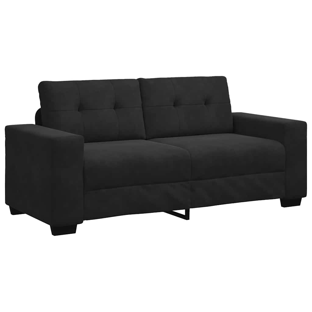 Canapé causeuse noir 180x77x82 cm velours - XIOS