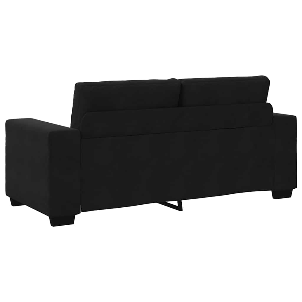 Canapé causeuse noir 140 cm velours - XIOS