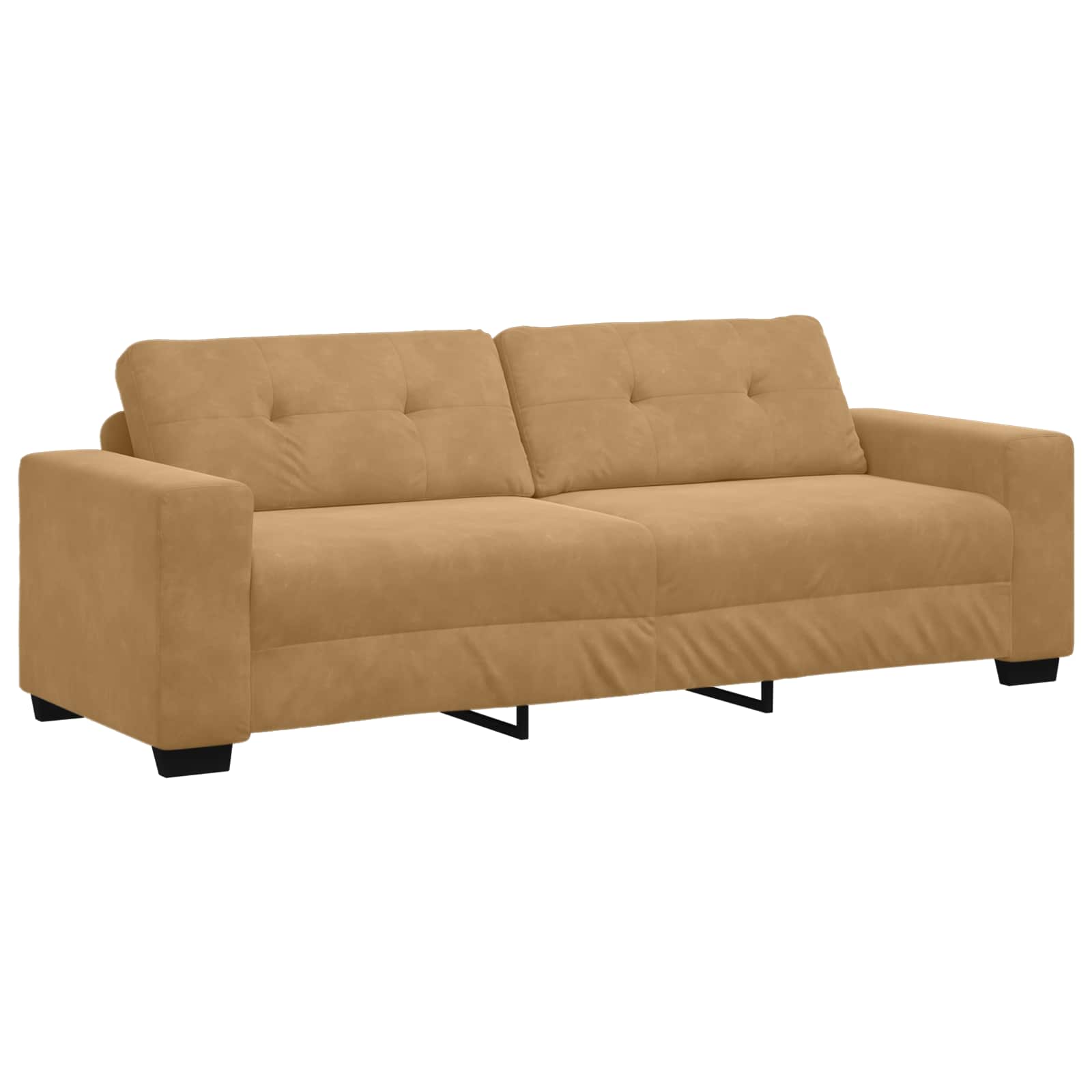 Sofa 3 places Marron 220 cm Velours - XIOS