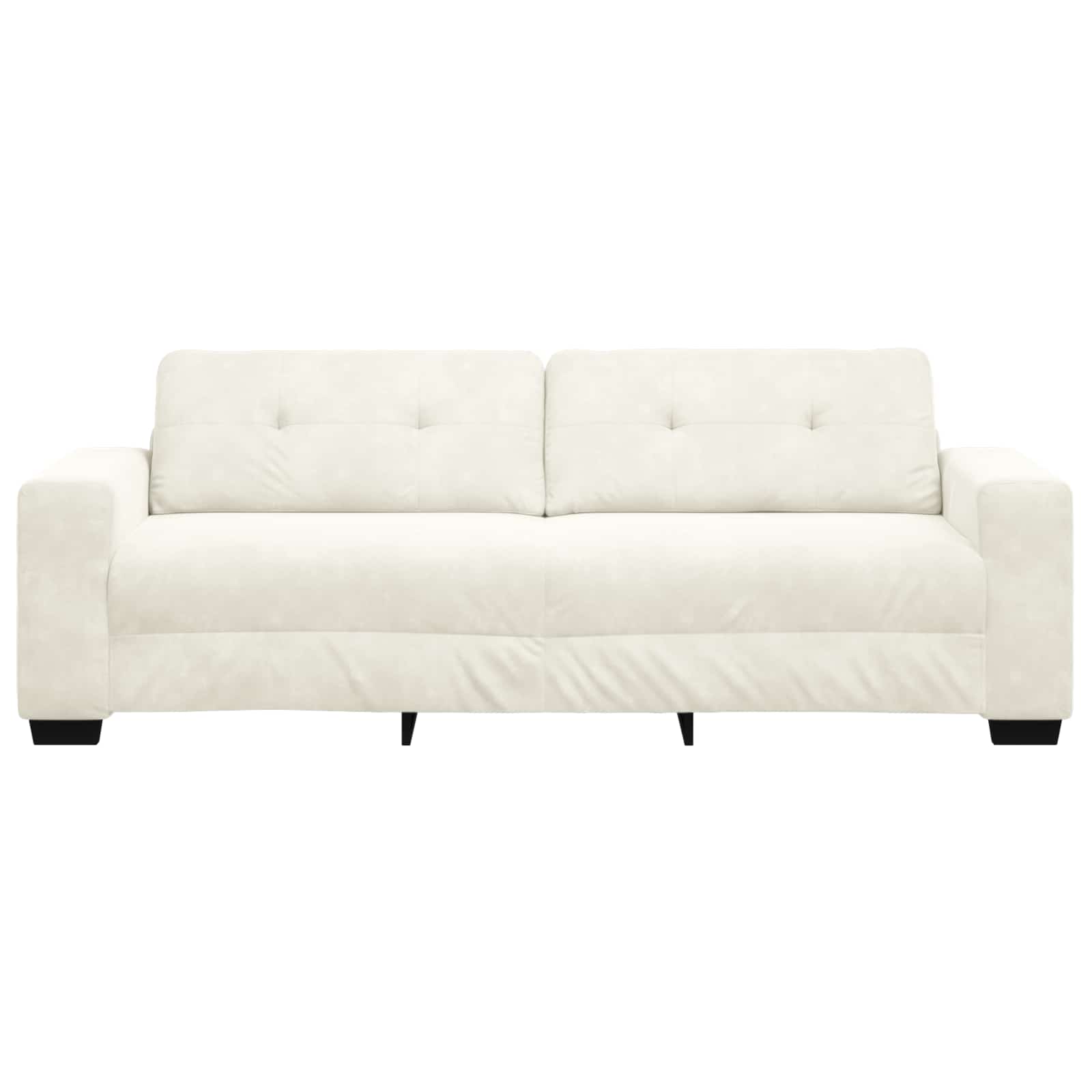 Sofa 3 places Crème 220 cm Velours - XIOS