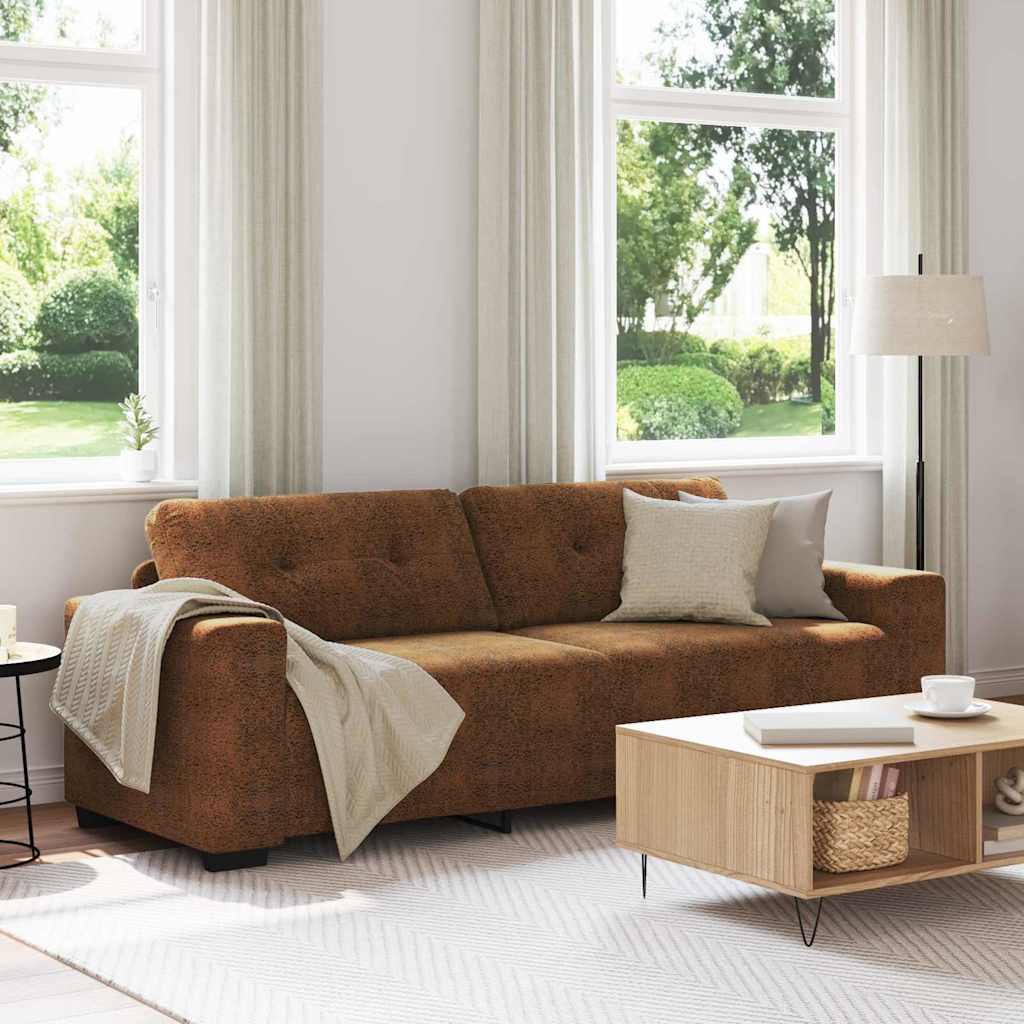 Sofa 3 places Marron 220 cm Simili cuir - XIOS