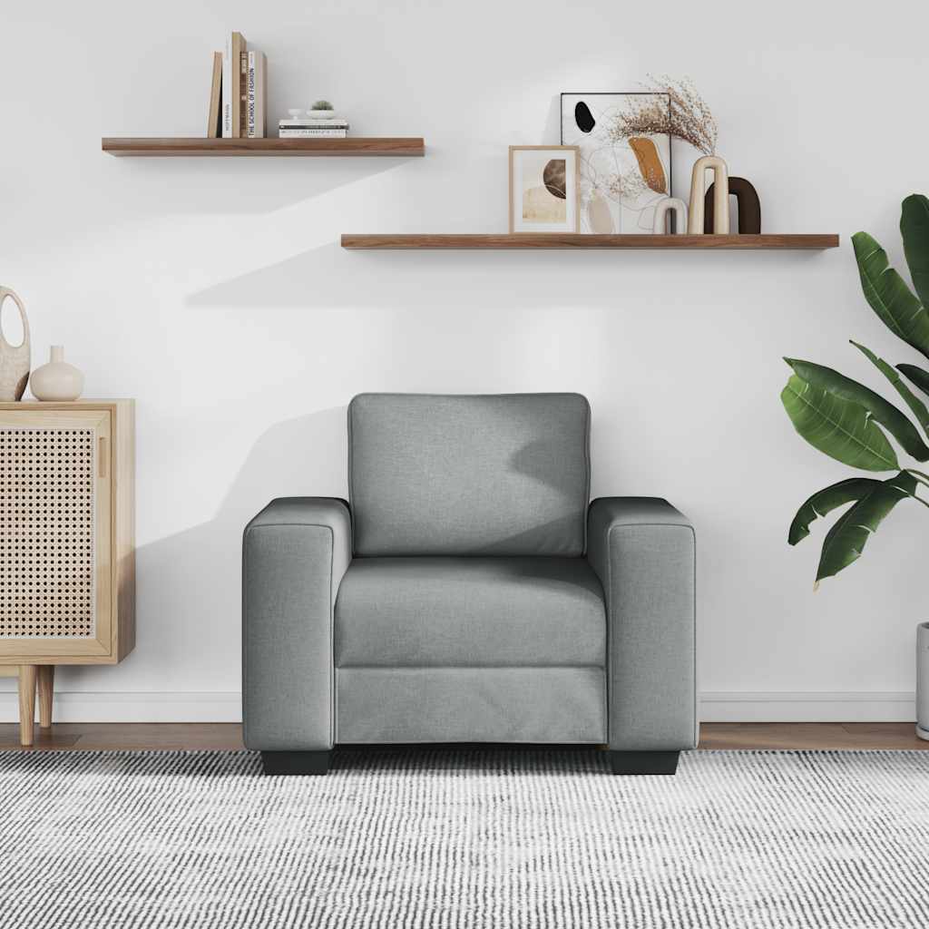 Fauteuil gris clair 60 cm tissu - XIOS