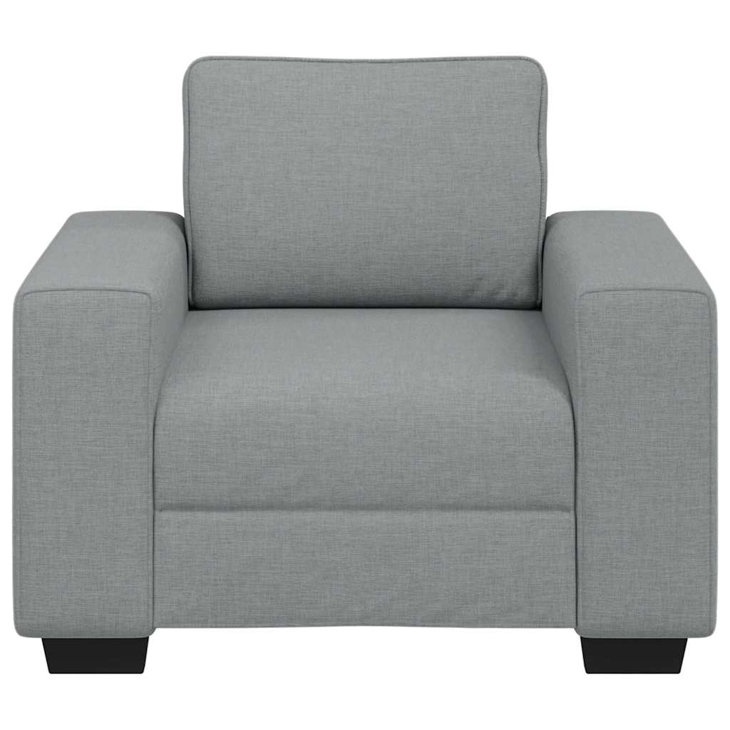 Fauteuil gris clair 100x77x82 cm tissu