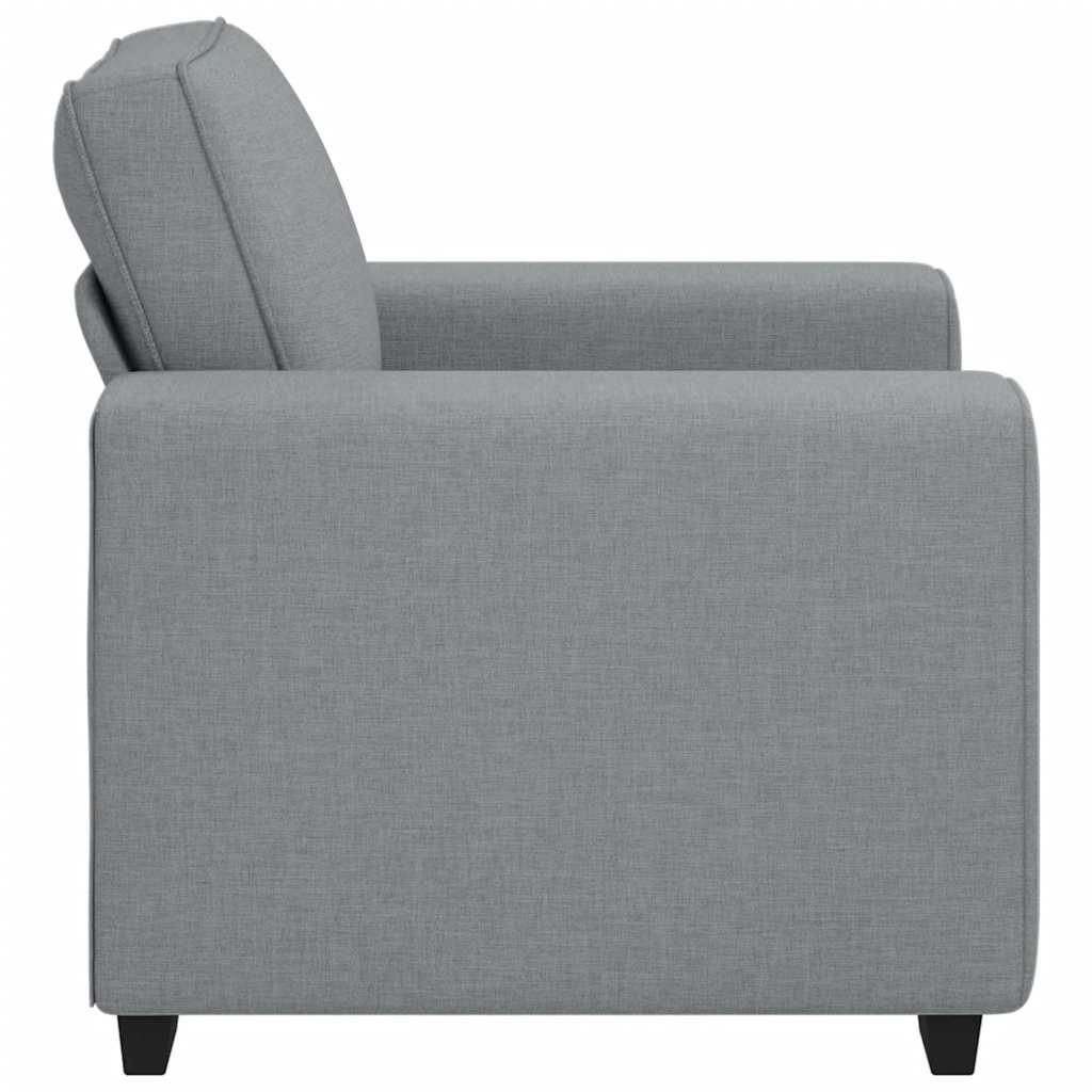 Fauteuil gris clair 100x77x82 cm tissu