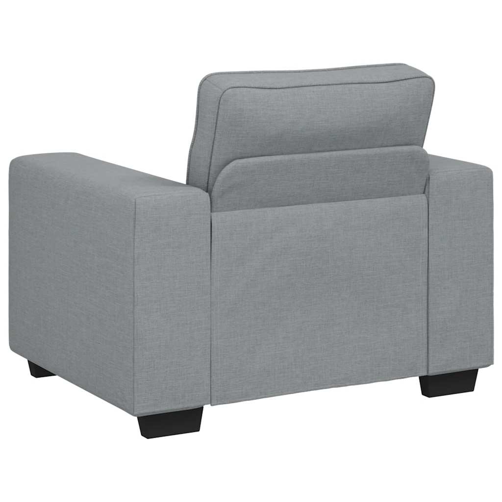 Fauteuil gris clair 100x77x82 cm tissu