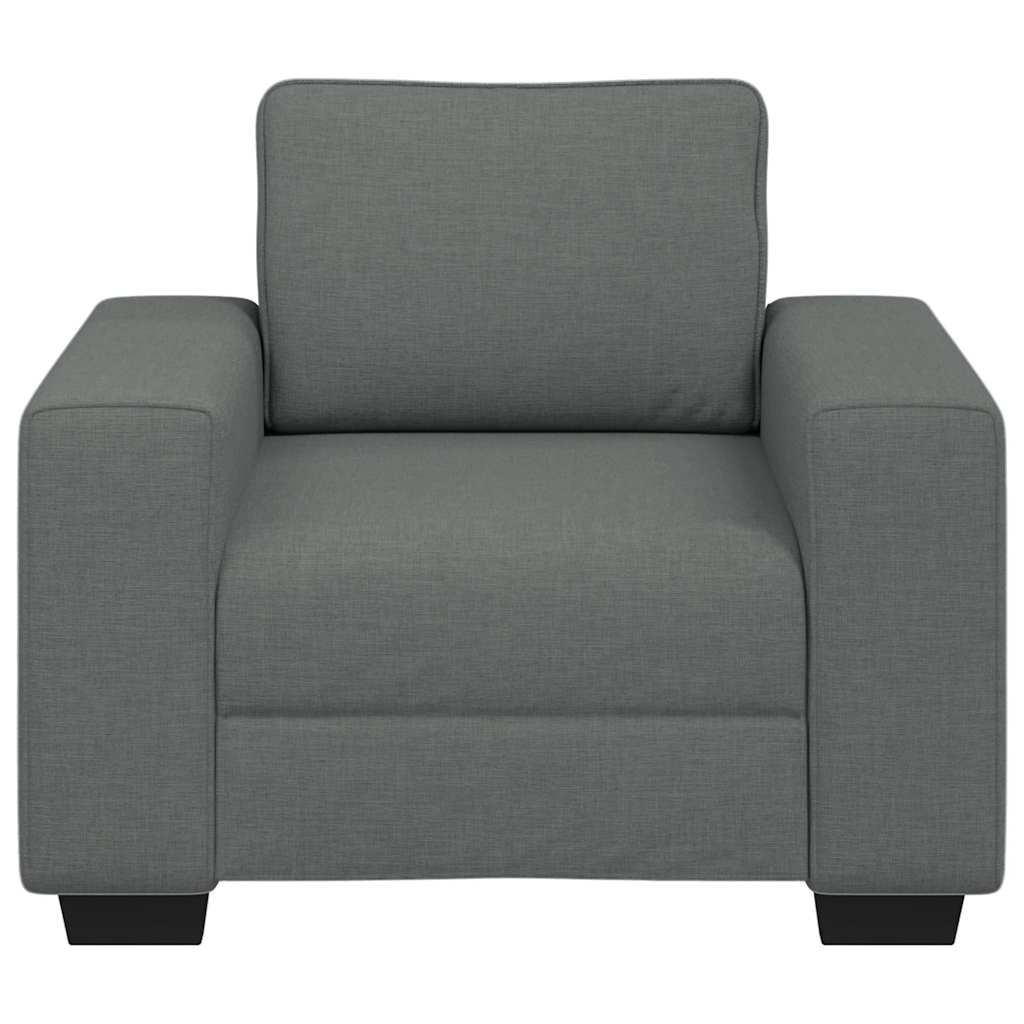 Fauteuil gris foncé 60 cm tissu - XIOS