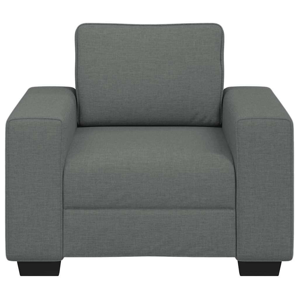Fauteuil gris foncé 100x77x82 cm tissu