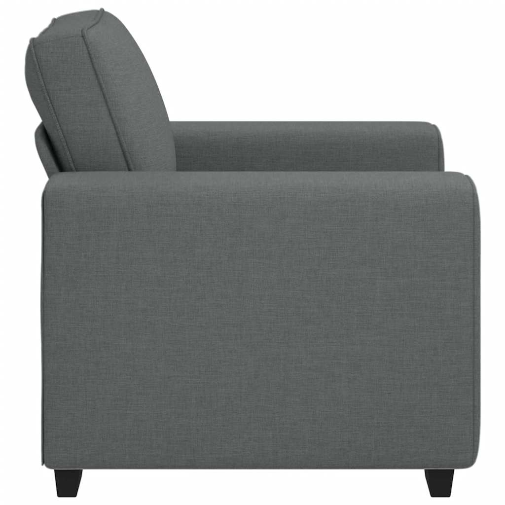 Fauteuil gris foncé 60 cm tissu - XIOS