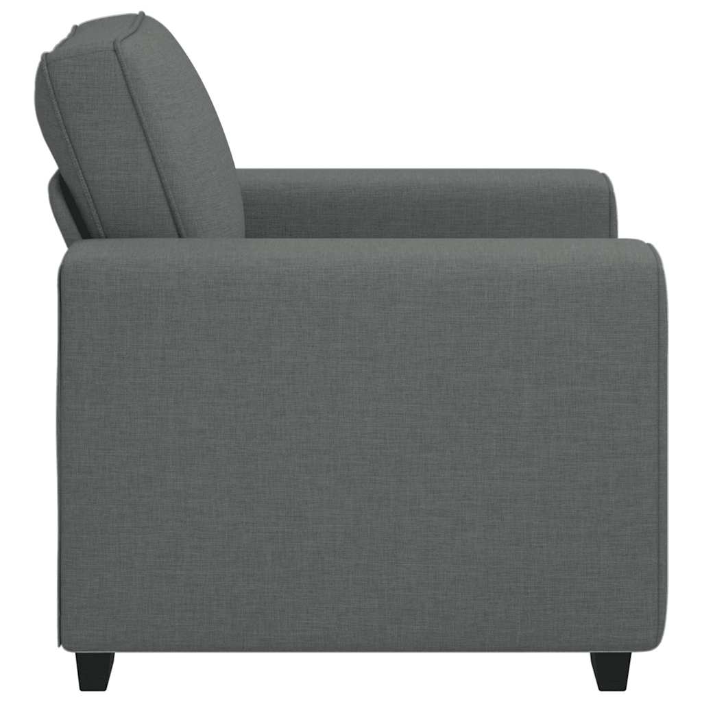 Fauteuil gris foncé 100x77x82 cm tissu