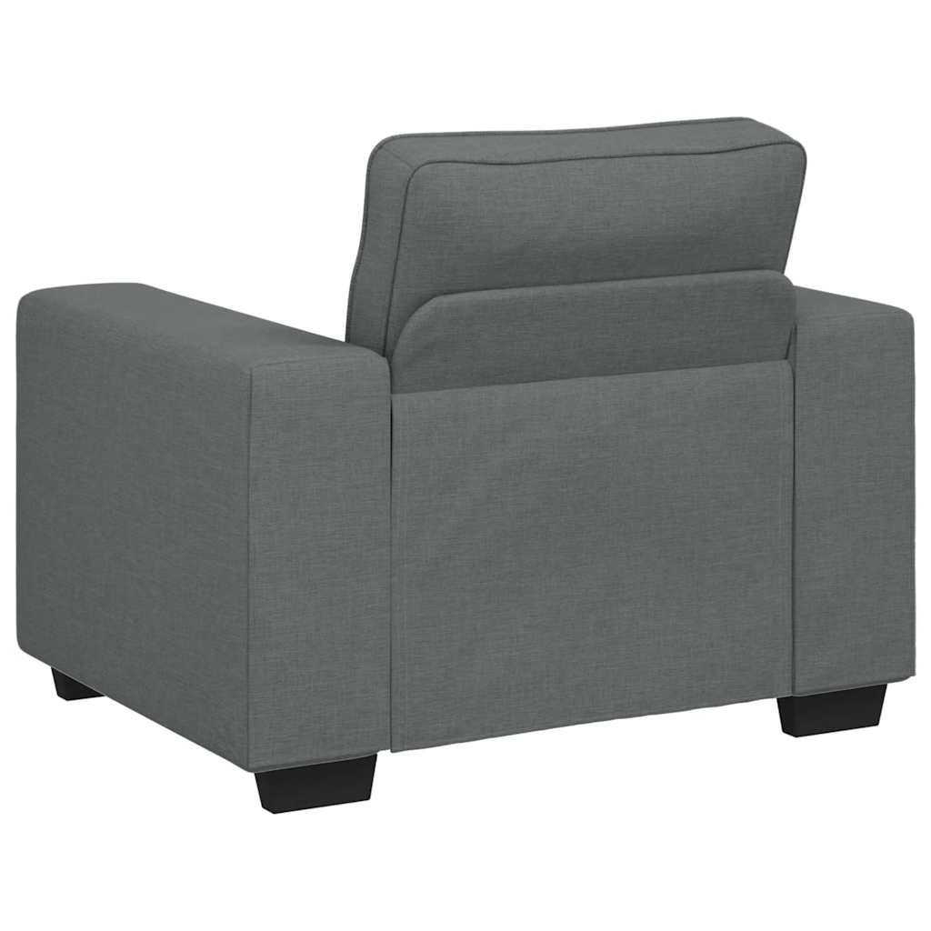 Fauteuil gris foncé 100x77x82 cm tissu