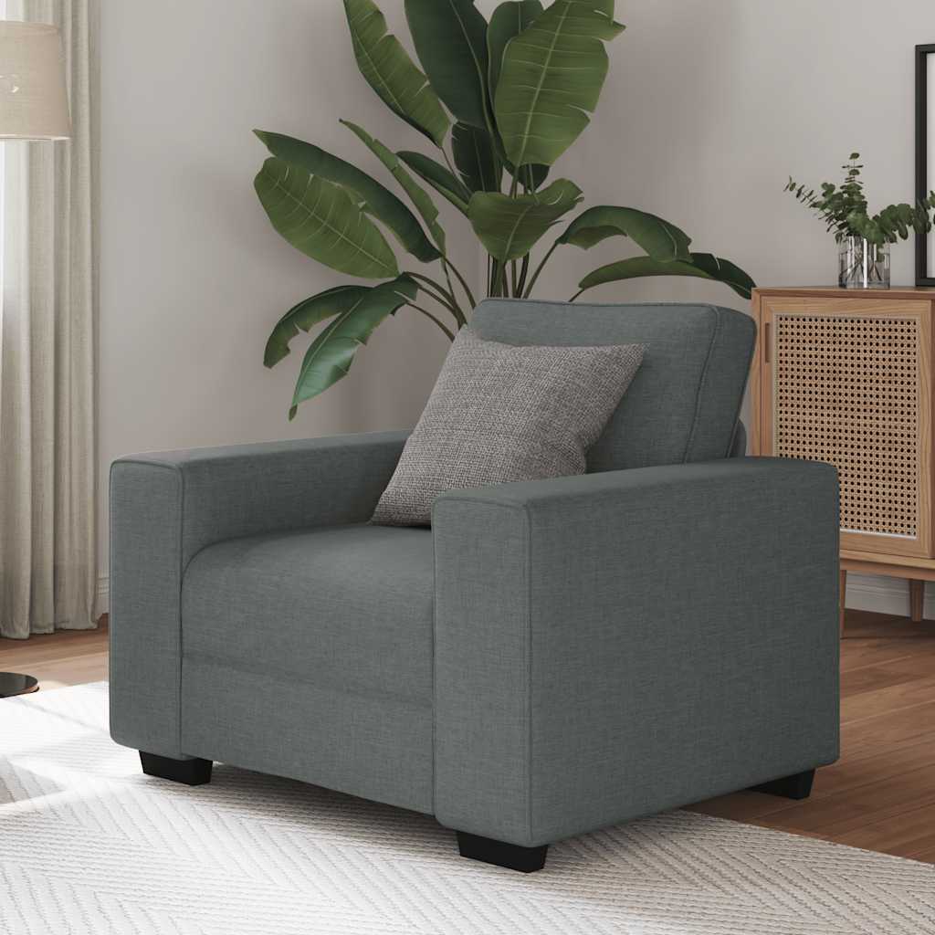 Fauteuil gris foncé 60 cm tissu - XIOS