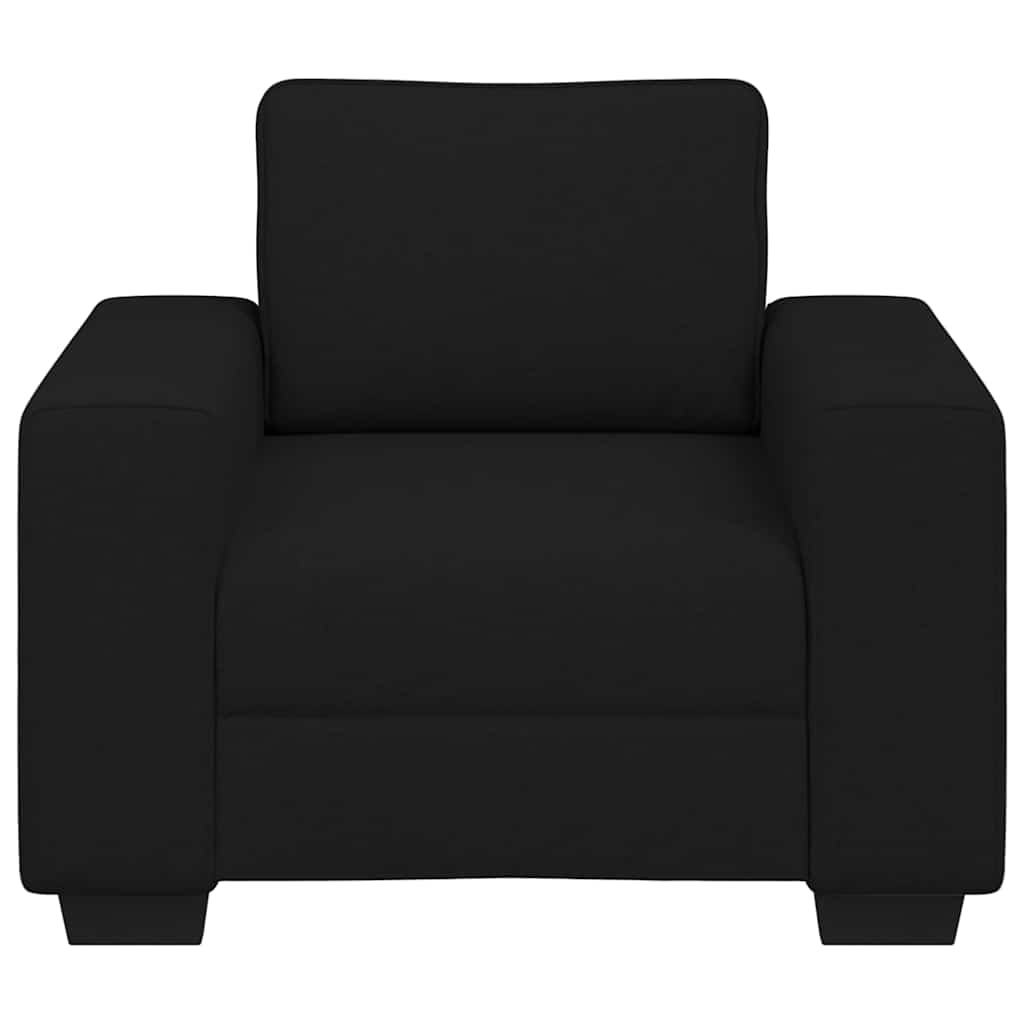 Fauteuil noir 100x77x82 cm tissu