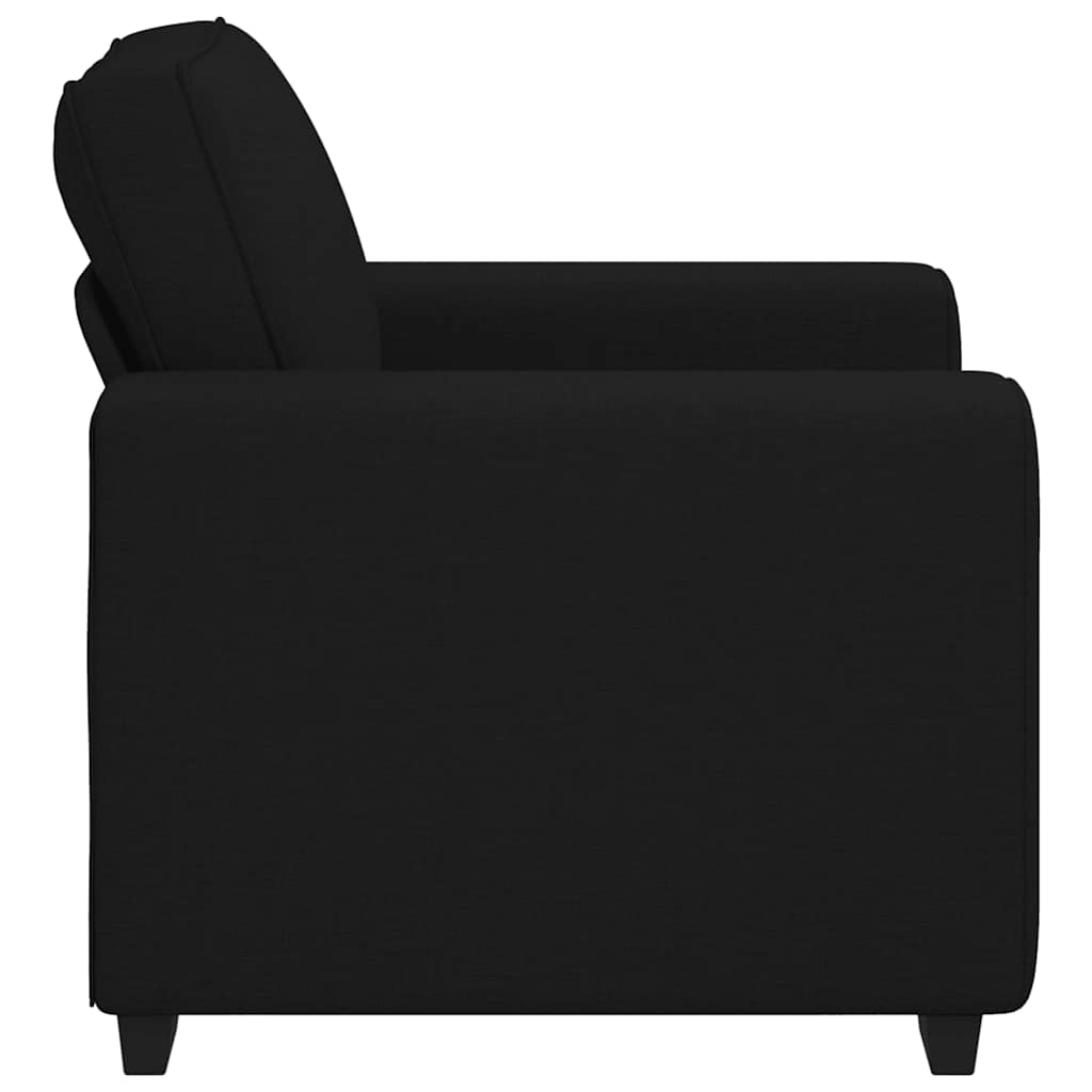 Fauteuil noir 100x77x82 cm tissu