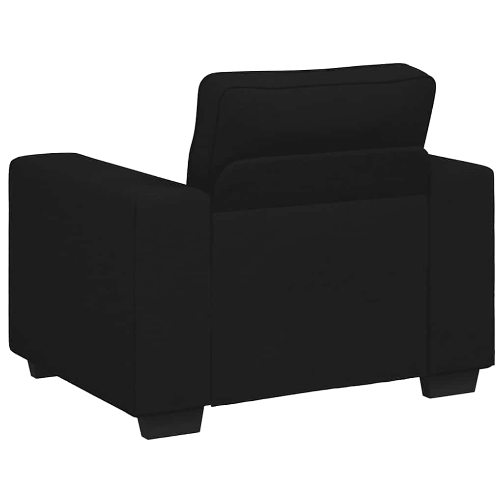Fauteuil noir 100x77x82 cm tissu
