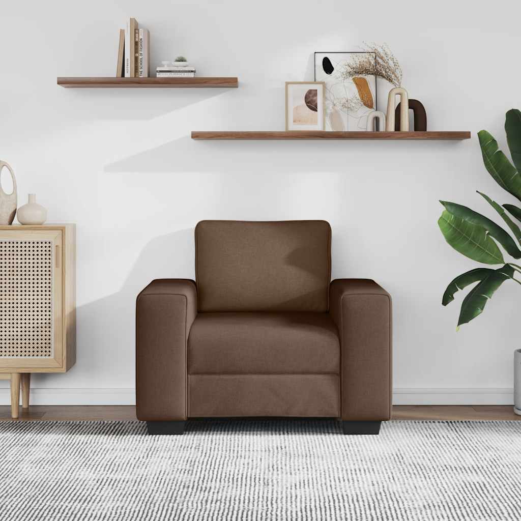 Fauteuil canapé marron 100x77x82 cm en tissu - XIOS