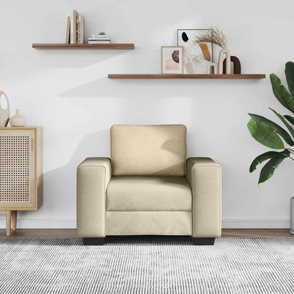 Canapé/Fauteuil crème 100x77x82 cm tissu - XIOS