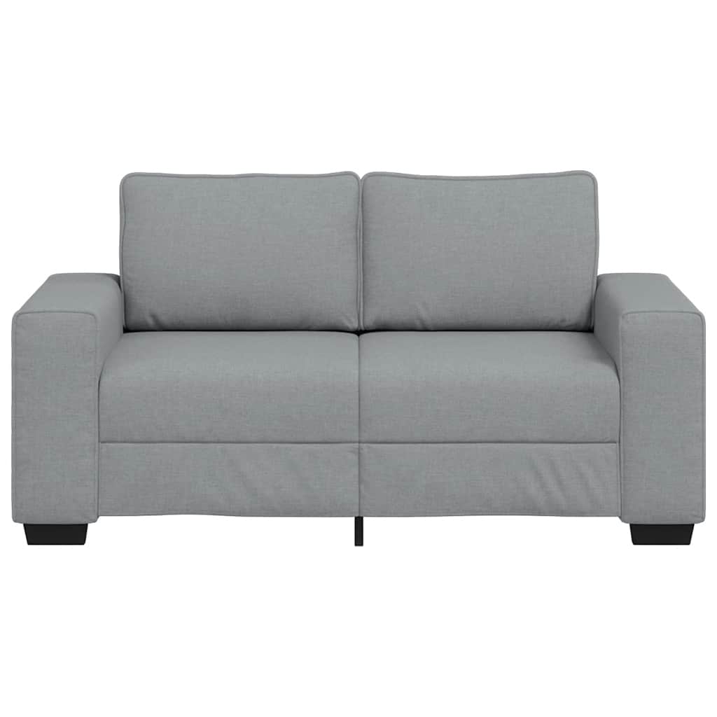 Canapé à 2 places gris clair 160x77x82 cm tissu