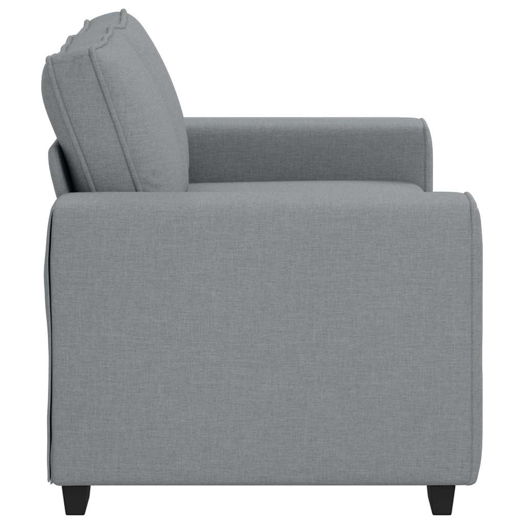 Canapé à 2 places gris clair 160x77x82 cm tissu