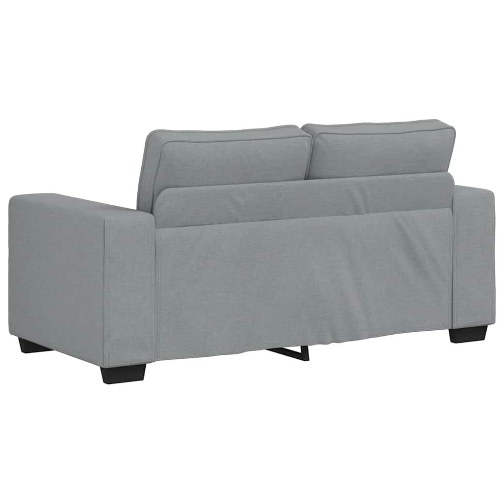 Canapé à 2 places gris clair 160x77x82 cm tissu