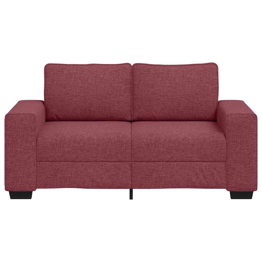 Canapé 2 places rouge vin 160x77x82 cm en tissu - XIOS