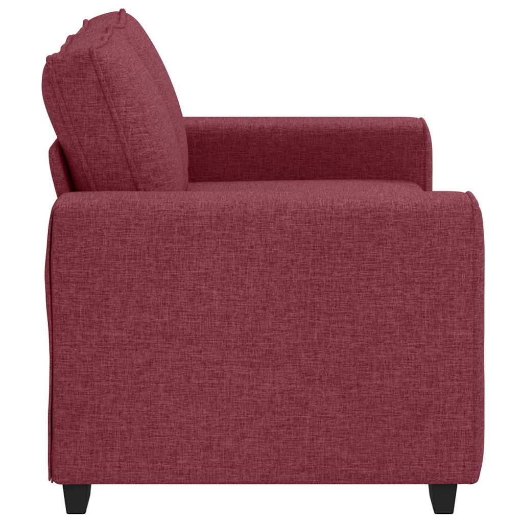 Canapé 2 places rouge vin 160x77x82 cm en tissu - XIOS