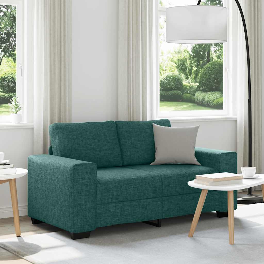 Canapé 2 places vert foncé 160 x 77 x 82 cm en tissu - XIOS