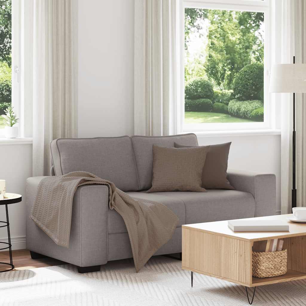 Canapé 2 places taupe 160x77x82 cm en tissu - XIOS