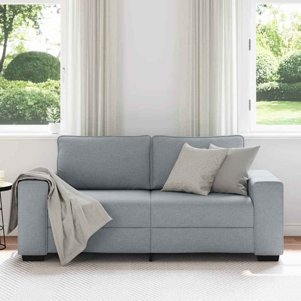 Canapé à 2 places gris clair 180x77x82 cm tissu - XIOS