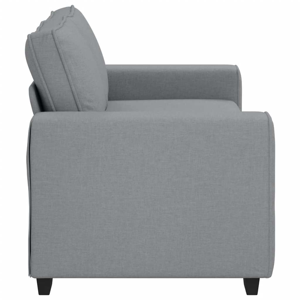 Canapé à 2 places gris clair 140 cm tissu - XIOS