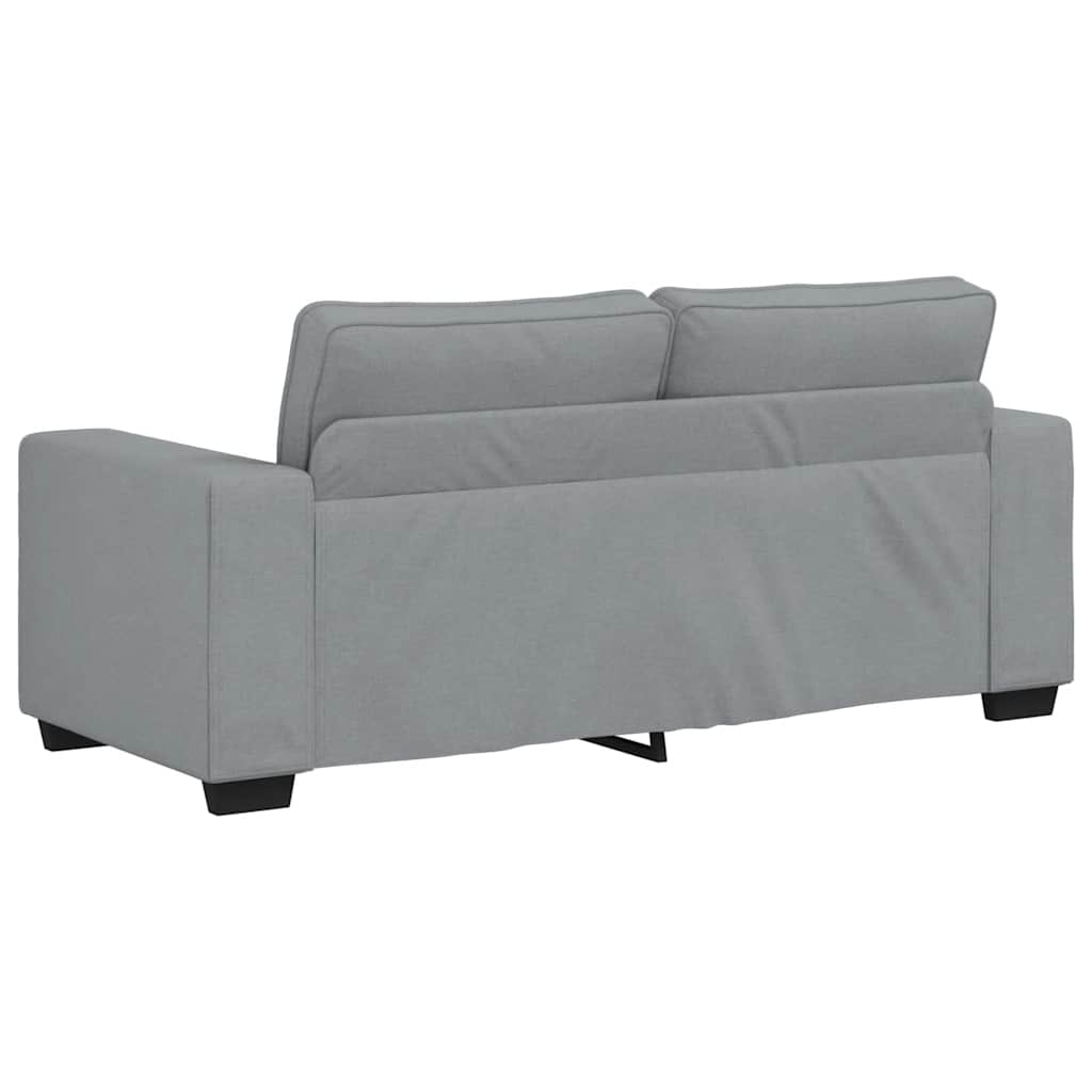 Canapé à 2 places gris clair 140 cm tissu - XIOS