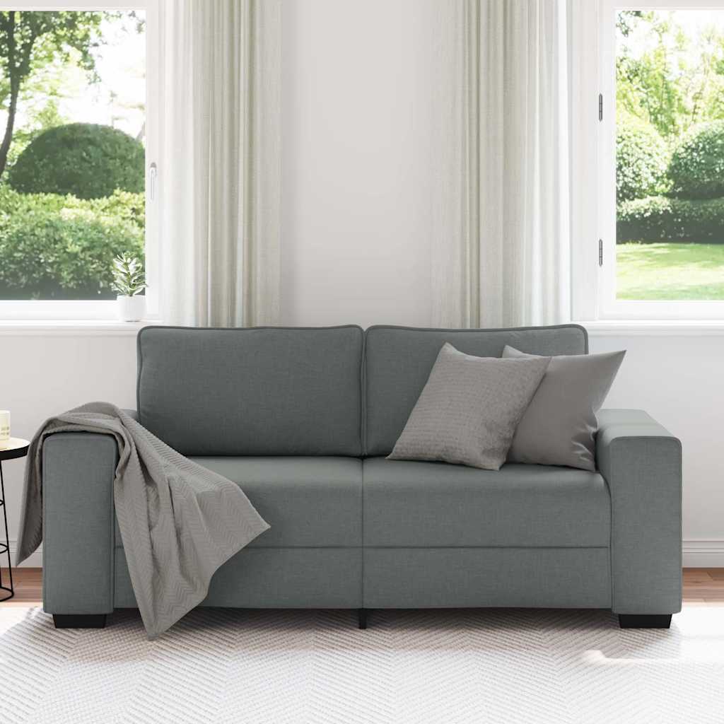 Canapé à 2 places gris foncé 180x77x82 cm tissu - XIOS