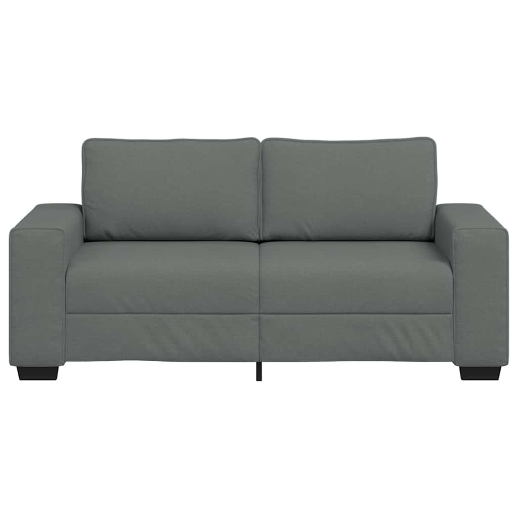 Canapé à 2 places gris foncé 180x77x82 cm tissu - XIOS
