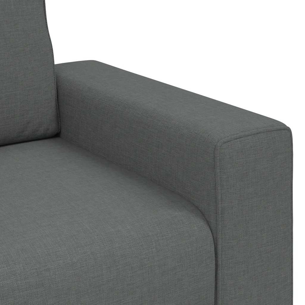 Canapé à 2 places gris foncé 180x77x82 cm tissu - XIOS