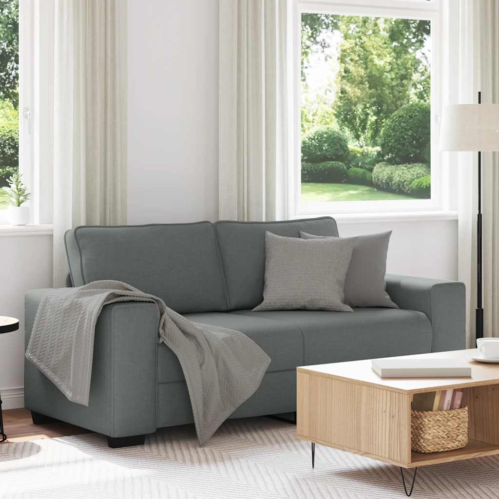 Canapé à 2 places gris foncé 180x77x82 cm tissu - XIOS