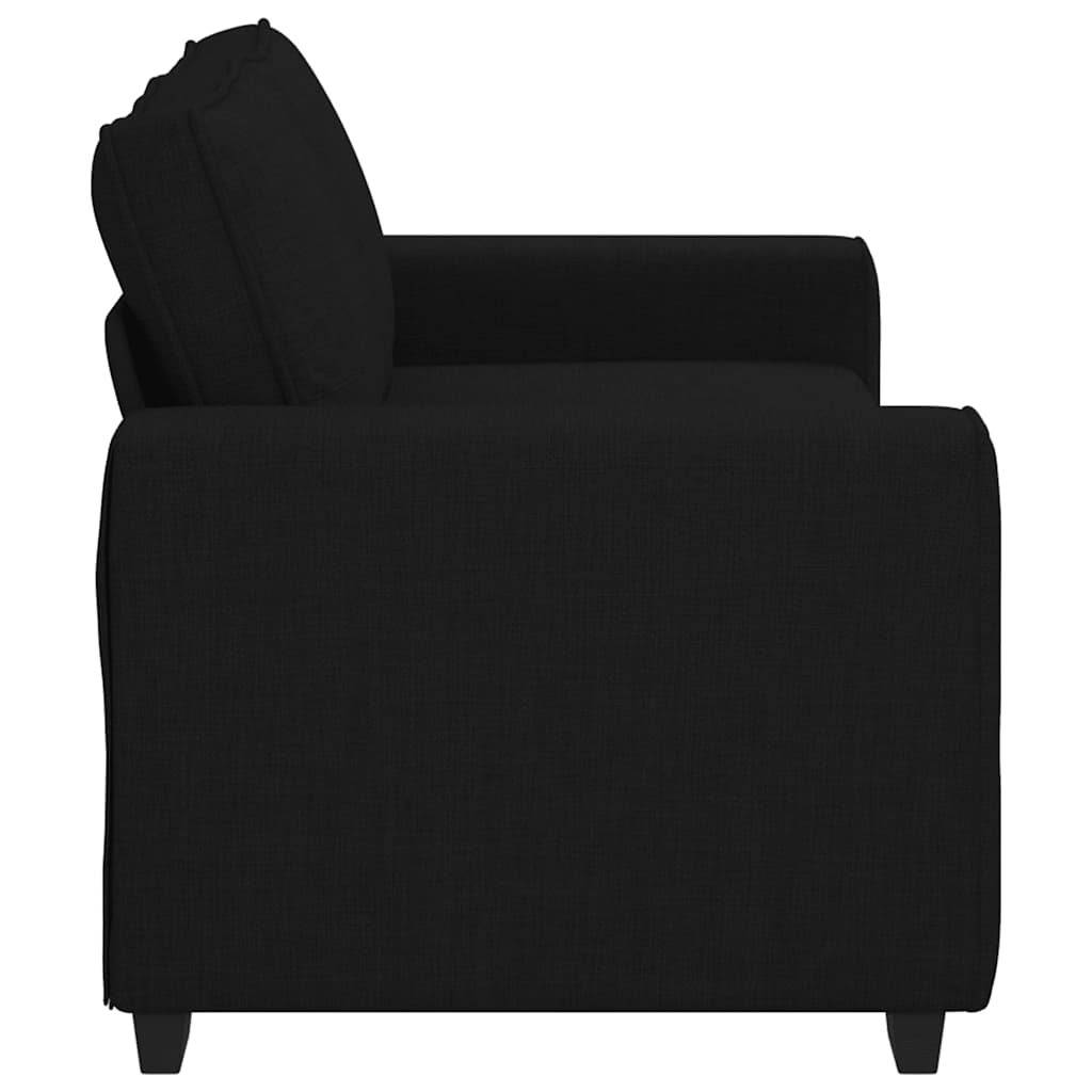 Canapé à 2 places noir 180x77x82 cm tissu - XIOS