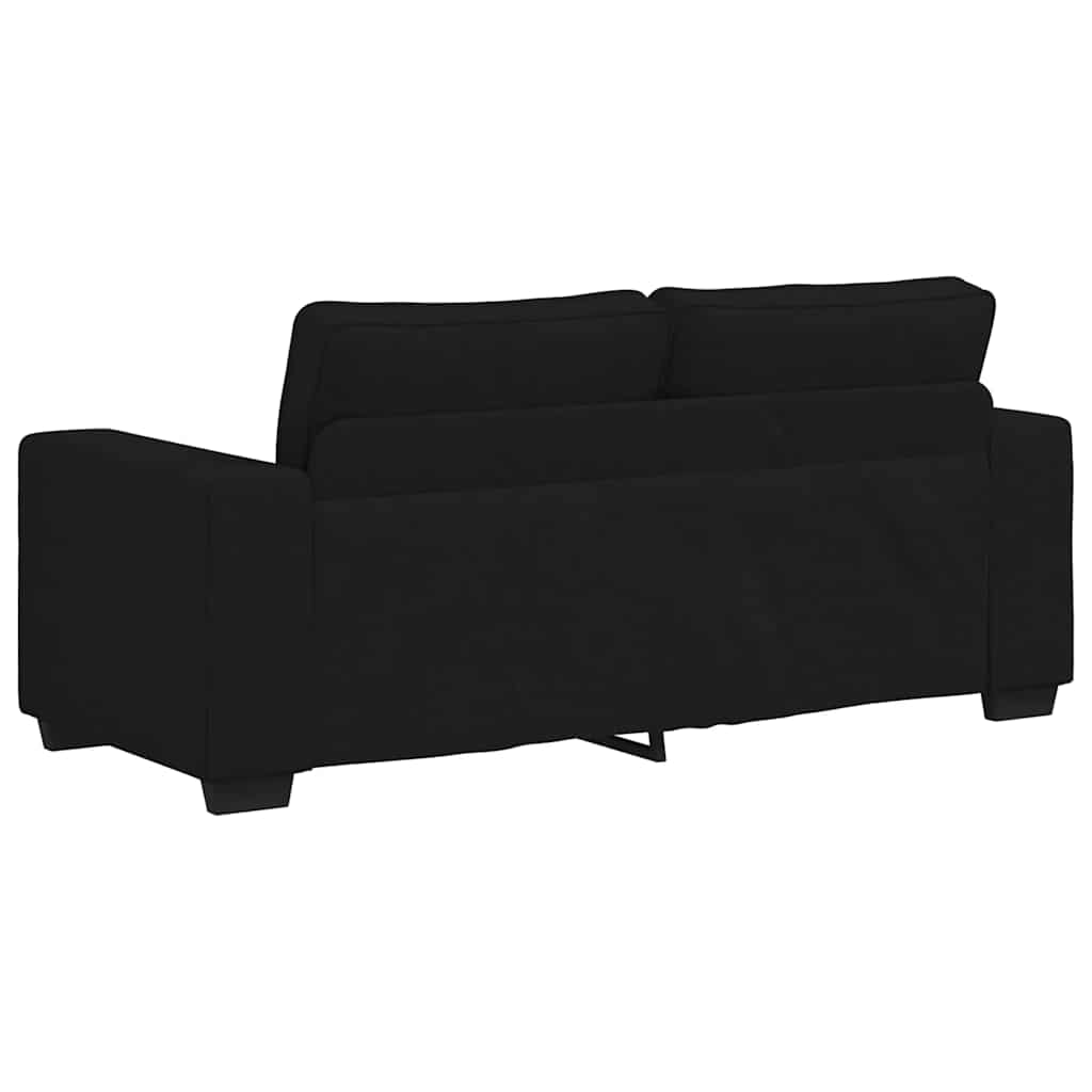 Canapé à 2 places noir 180x77x82 cm tissu - XIOS